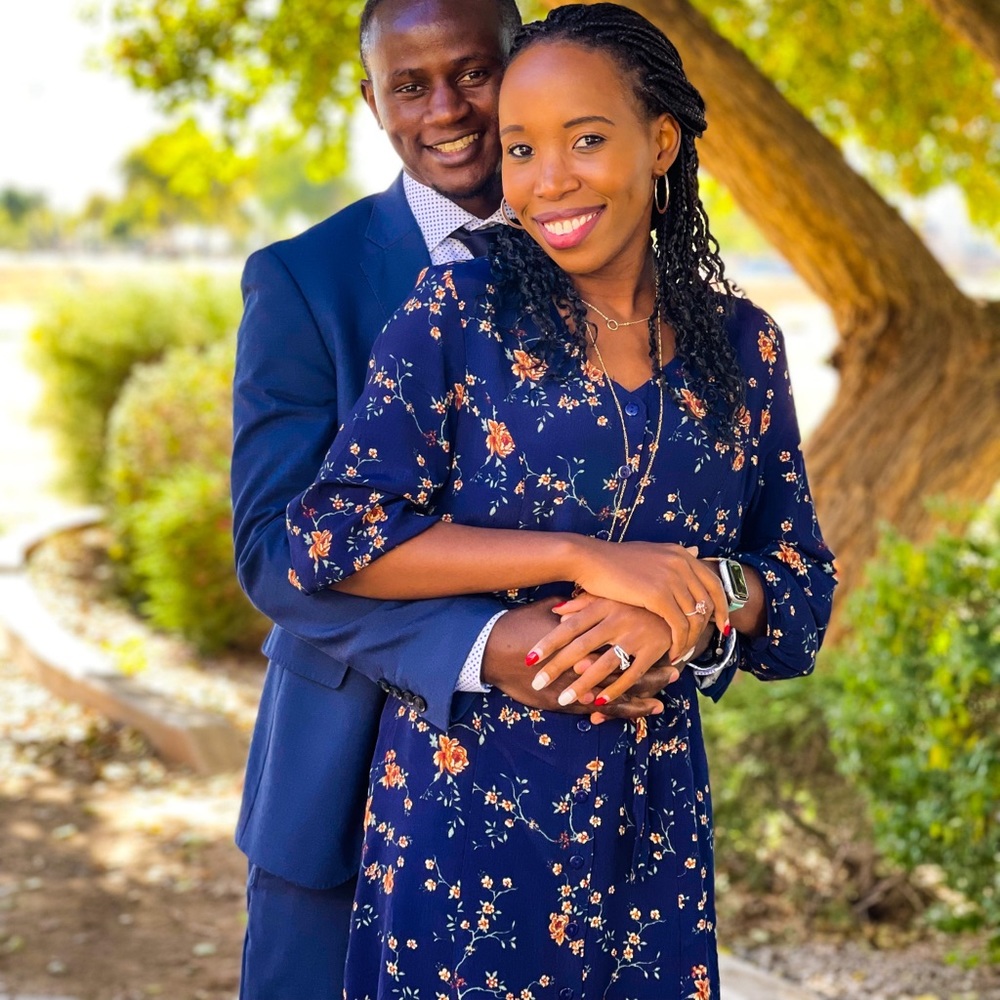 Lovely button down blue flowery dress from Neesees Dresses Boutique